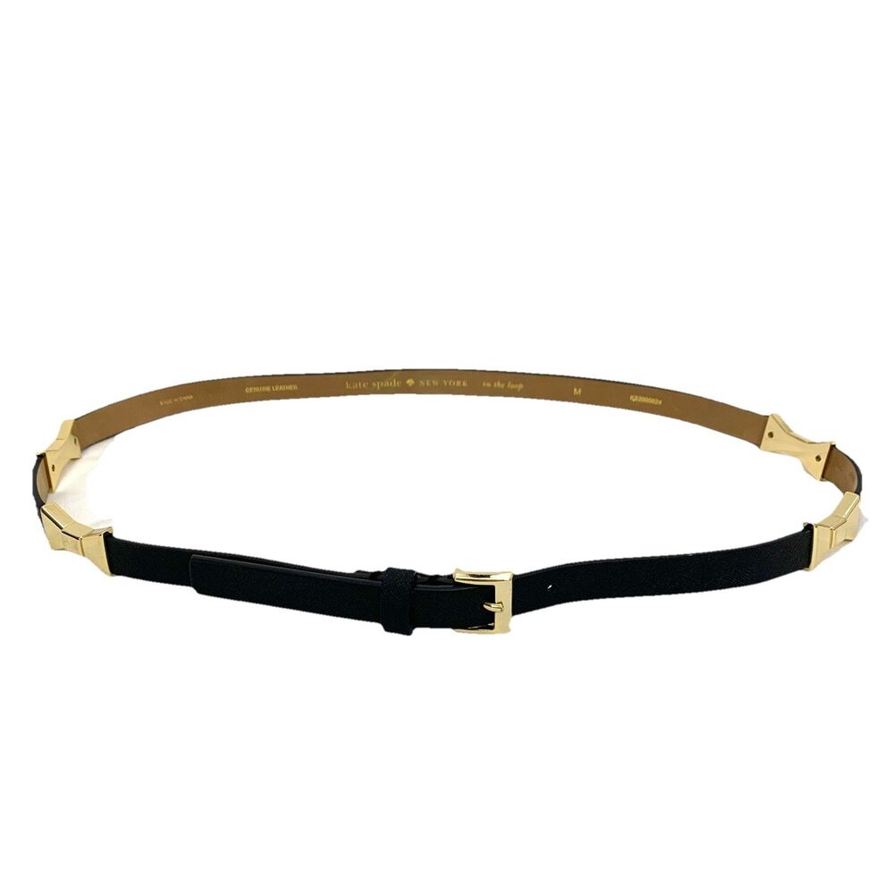 Kate Spade Black And Gold skinny Belt Size M